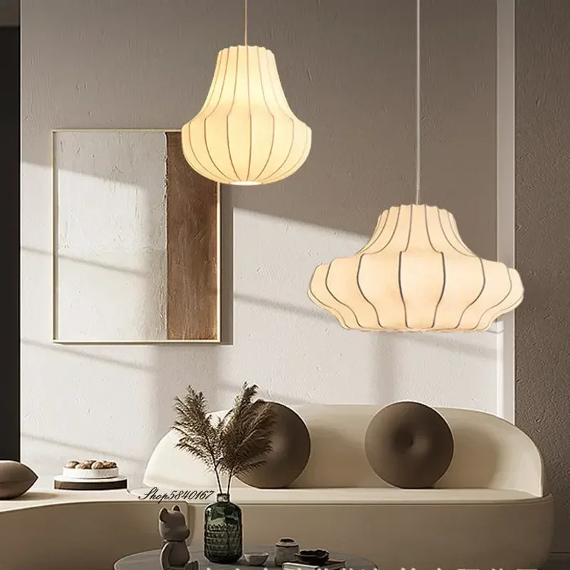 Candelabro colgante Led de seda, lámpara creativa de diseñador italiano, Lustre, sala de estar, dormitorio, luz de lujo, decoración del hogar, nuevo estilo