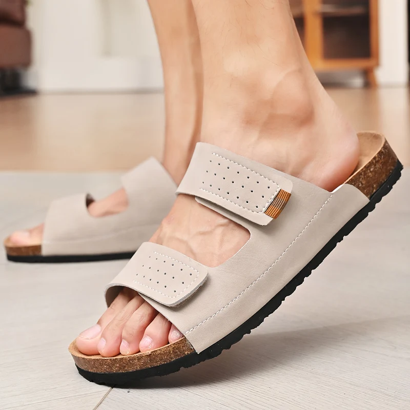 

Summer hand made slippers Leisure brand trendy men's styles Fashion Street Walk Daily casual party Luxury adult shoes New