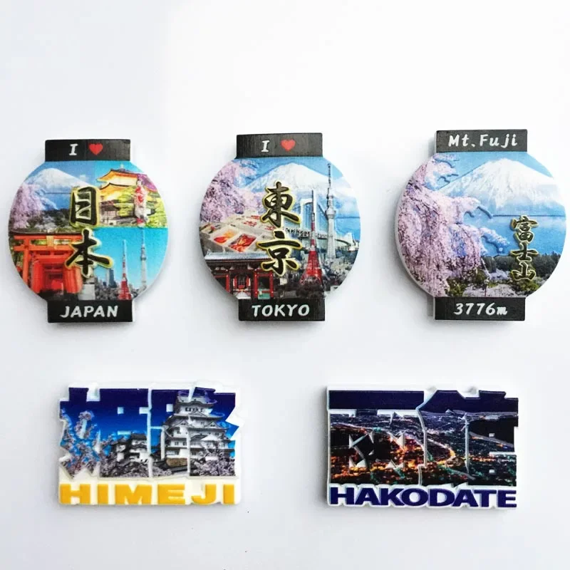 Image of Japan Reise Kühlschrank Magnet Souvenir Himeji, Mount Fuji, Hakodate, tokyo Kreative Decor Kühlschrank Magneten für Handwerk Geschenk Ideen
