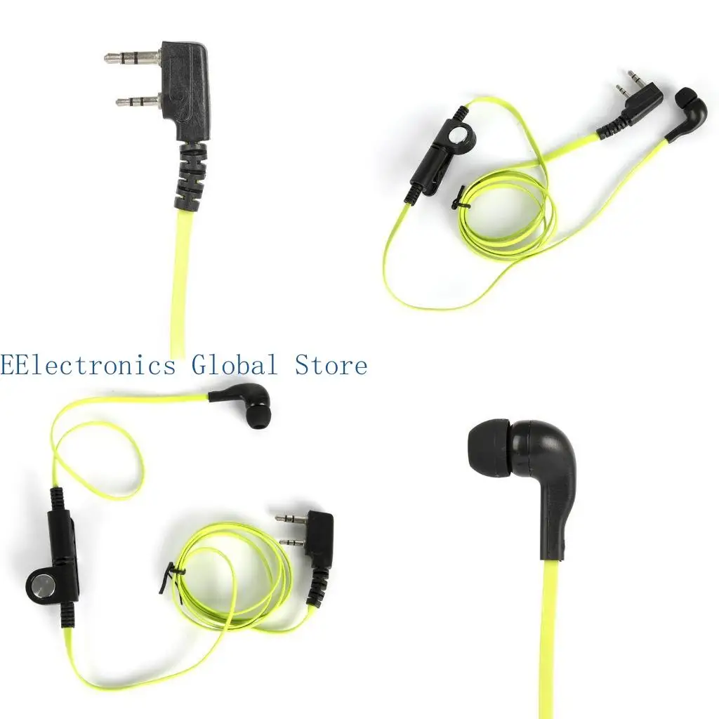 462B Walkie Talkie K Plug Green Headphone Earbud for BF888s UV5R UV82