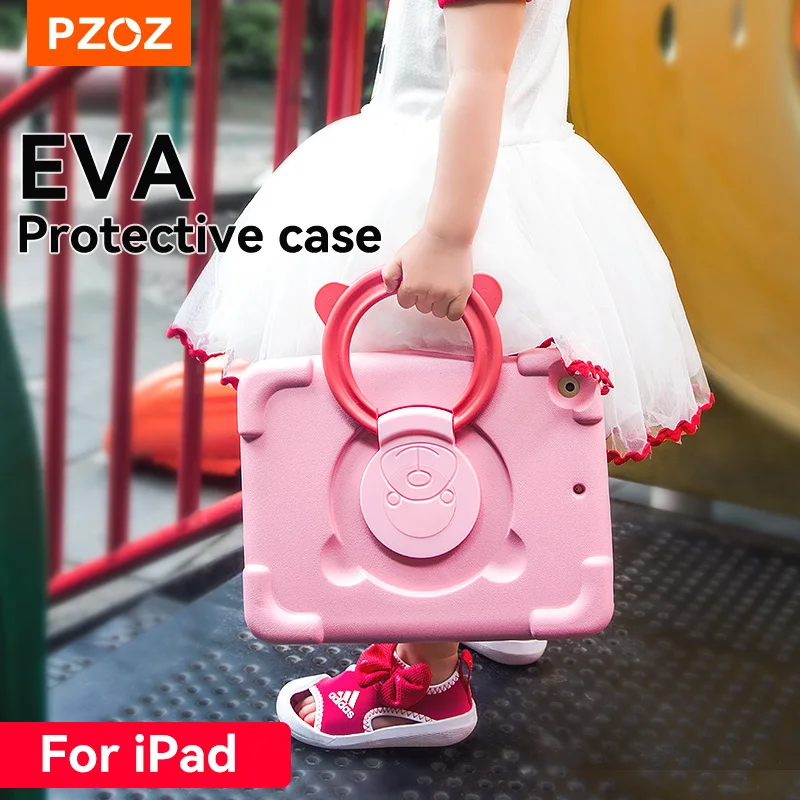 

PZOZ Protective Shell EVA Case For iPad 4 Air Pro 5 Mini 6 11 inch iPad Anti fall protective Cover With holder Shockproof Case