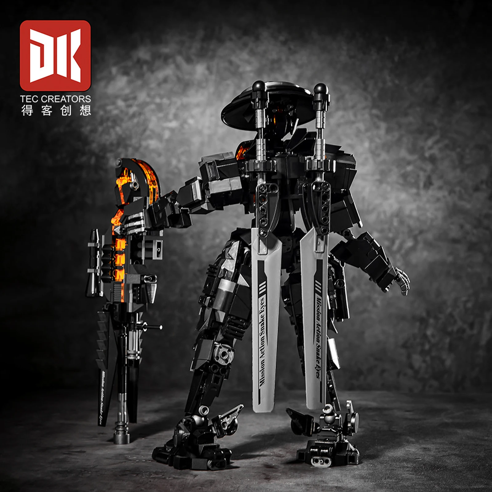 Blocs de construction yeux de serpent MOC 2 en 1, 1053 pièces, jeu de film, figurine d'action, modèle double lame, pistolet de guerrier Mech, jouet pour enfants, cadeaux créatifs