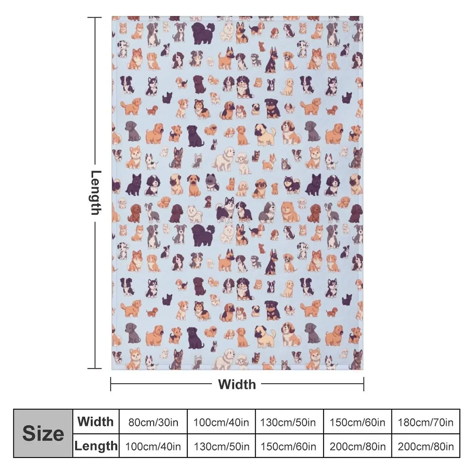 *choose extra large size* Huge dogs pack 87 dog breeds Throw Blanket christmas decoration blankets and throws Luxury St Blankets