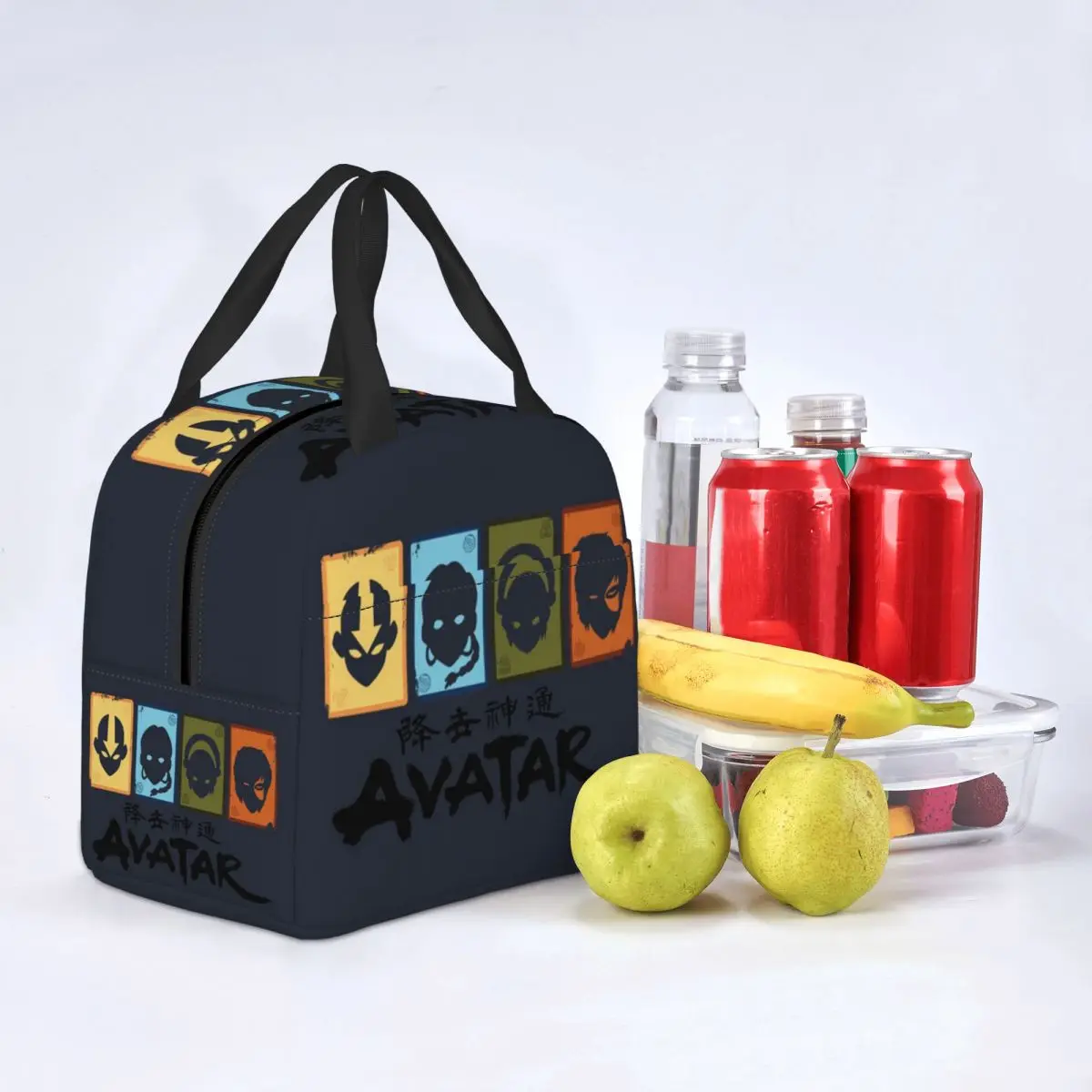 Cartoon Last Airbender Avatar Logo Insulated Lunch Bag for Women Leakproof Cooler Thermal Insulated Lunch Box Kids School