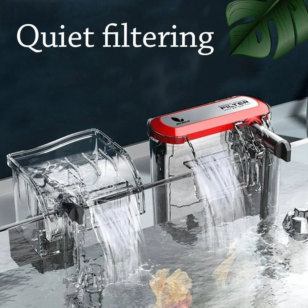 waterfall Fish tank filter 3 in 1 wall-mounted Circulating Water Purifier Silent With Water Pump Waterfall Filter Box for Home
