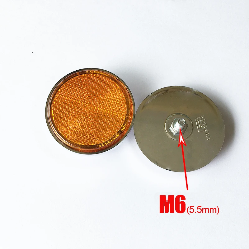 

Motorcycle Reflect Lens M6 Screw for Honda Haojue Suzuki Lifan Jialing Dayun Sanlg CG125 HJ125 HJ110 DY100 JH70 Night Reflecter