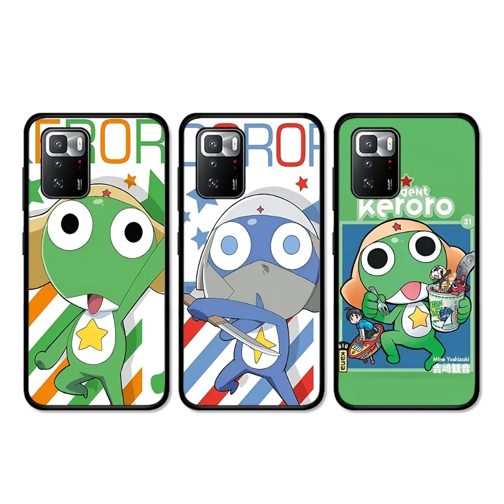 Funny Cartoon Keroro Gunsou Frog Phone Case For Redmi 5 6 7 8 9 10 plus pro 6 7 8 9 A GO K20 K30 K40 pro plus F3 Fundas