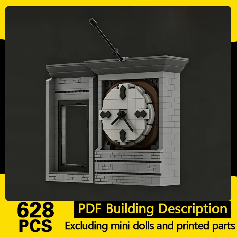 City Street View Model MOC Building Bricks Classic Clock Tower Modular Technology Gifts Holiday Assemble Children Toys Suit