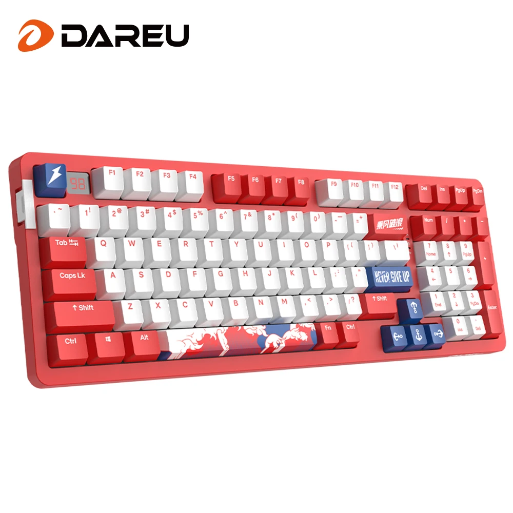 

DAREU Tri-mode Mechanical Keyboard 98 Keys Linear Switch RGB Backlight Gaming Keyboards PBT Keycaps Gasket Structure Gamer KB