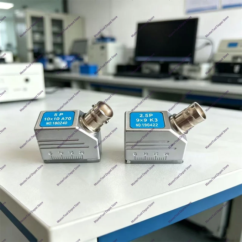 NDT Angle Probe Transducer 10x10 4MHz Suitable for 2.5P/4P/5P A45 A60 A70 Model K1 K2 K3 Ultrasonic Probe Transducer