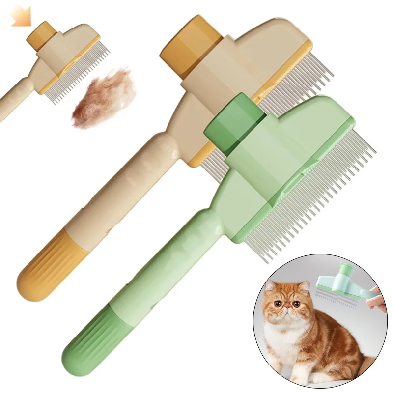 Katzenkamm zur Knotenentfernung, Fellpflegekamm für Langhaar-Katzen, Selbstreinigender Kamm, Spezialkamm für Hunde