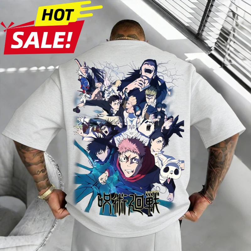 

Jujutsu Kaisen Harajuku Itadori Yuji Men 2026 Summer Vintage T-Shirt Loose Oversized Women Streetwear Casual Short Sleeve Tee