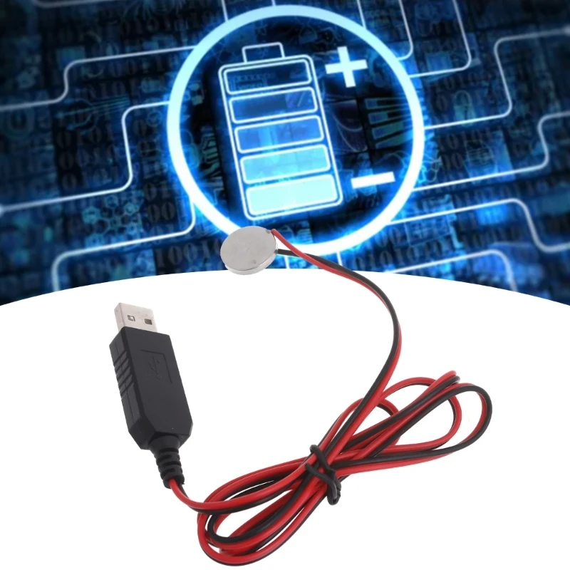 6.56ft USB 5V2A مدخل كابل شحن الحبل ل CR2032 3 فولت بطاريات الإخراج أجهزة الطاقة شاحن سلك محولات الخط