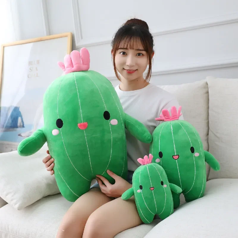 25CM Kawaii peluche Cactus giocattoli farcito morbido pianta bambole cuscino carino decorazione della stanza per i bambini bambino giocattoli per bambini regali di compleanno