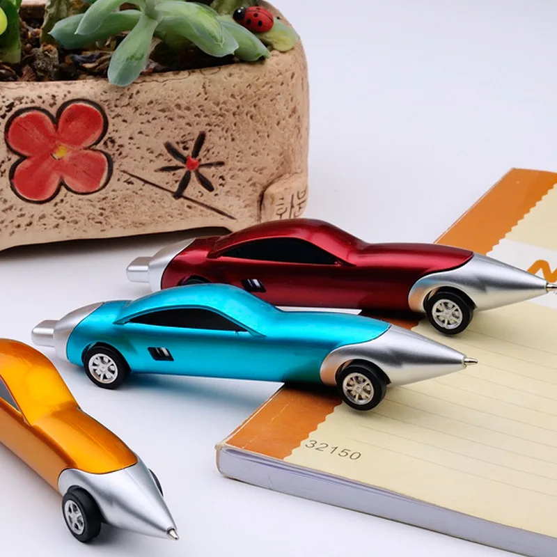 14 pezzi novità auto da corsa design penne a sfera penna a sfera creativa portatile qualità per bambini giocattolo per bambini materiale scolastico per ufficio