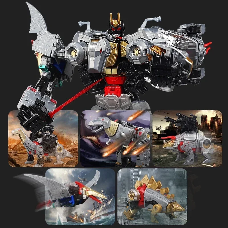 BMB Transformation Dinoking Volcanicus Grimlock Slag Sludge Snarl Swoop Slash Dinobots 5IN1 Alloy Action Figure Robot Toys