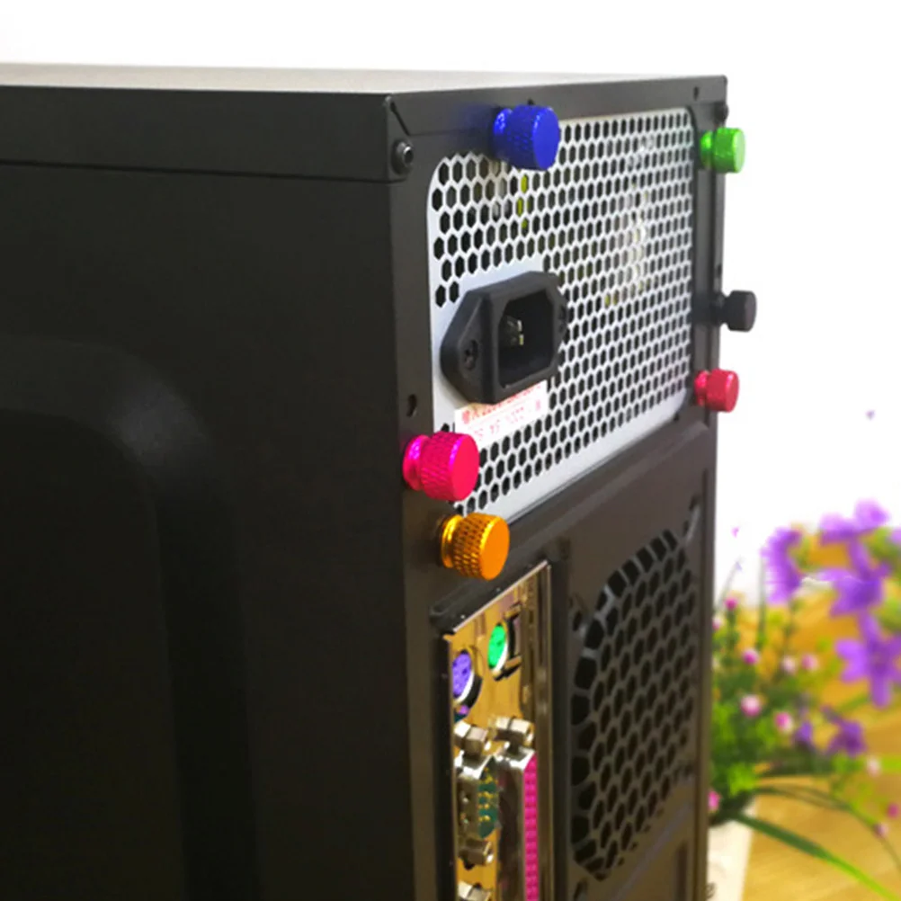 

10Pcs Colorful Aluminum Alloy Thumbscrew Knurled Computer Case Screws Hand Tightening Fixing Screw for Pci Slot Motherboard