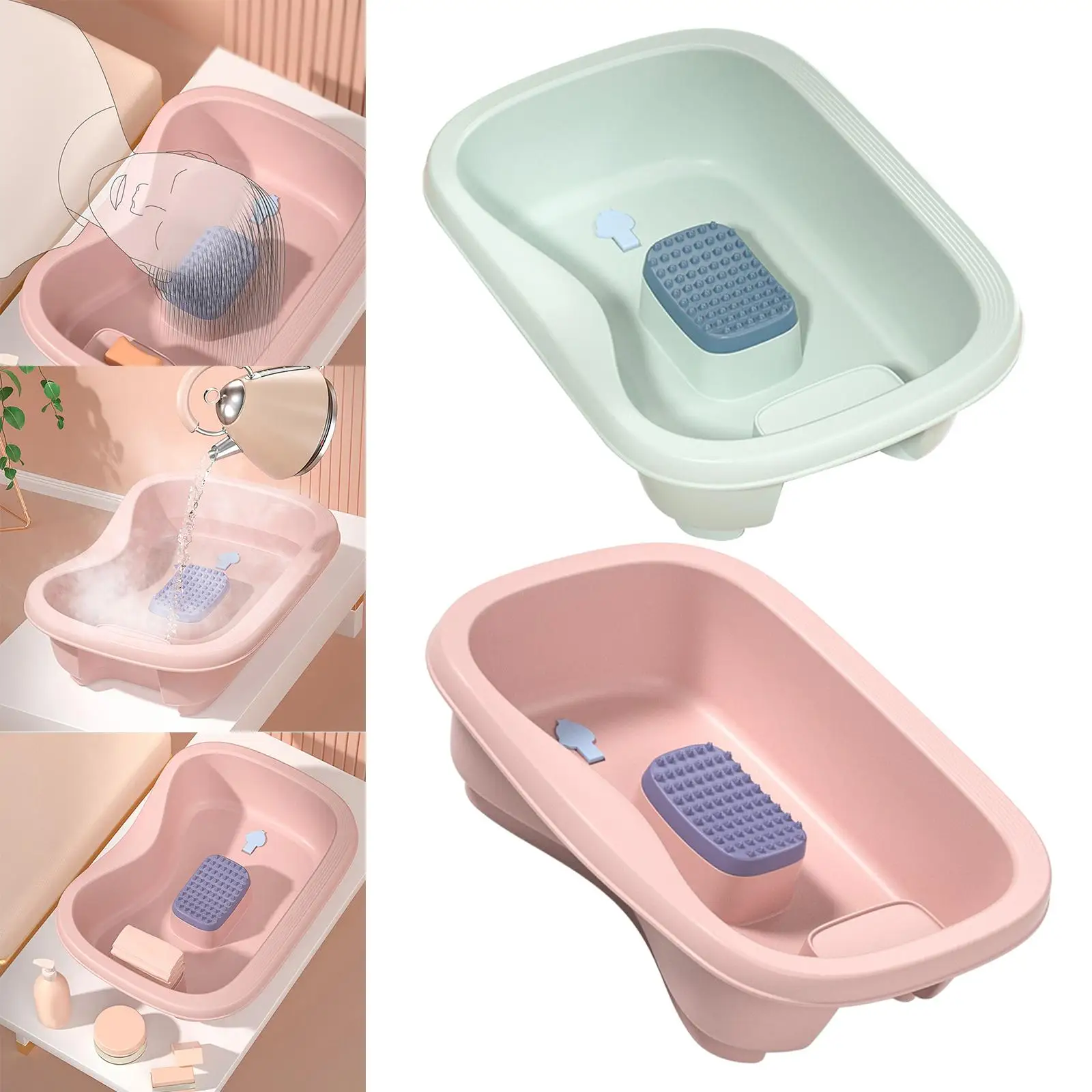أحواض شامبو بجانب السرير، وسادة EVA للحساسة لدرجة الحرارة من السيليكون للاستحمام