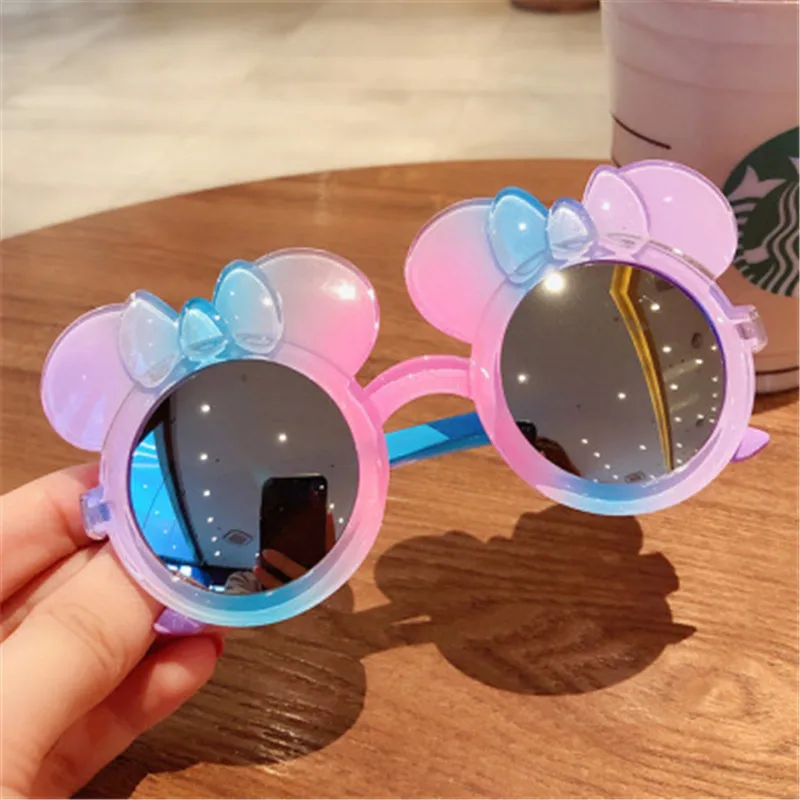 Boy Girl Cute Cartoon Bear Shape Fashion Round Sunglasses Children Vintage Sunglasses UV Protection Classic Kids Eyewear