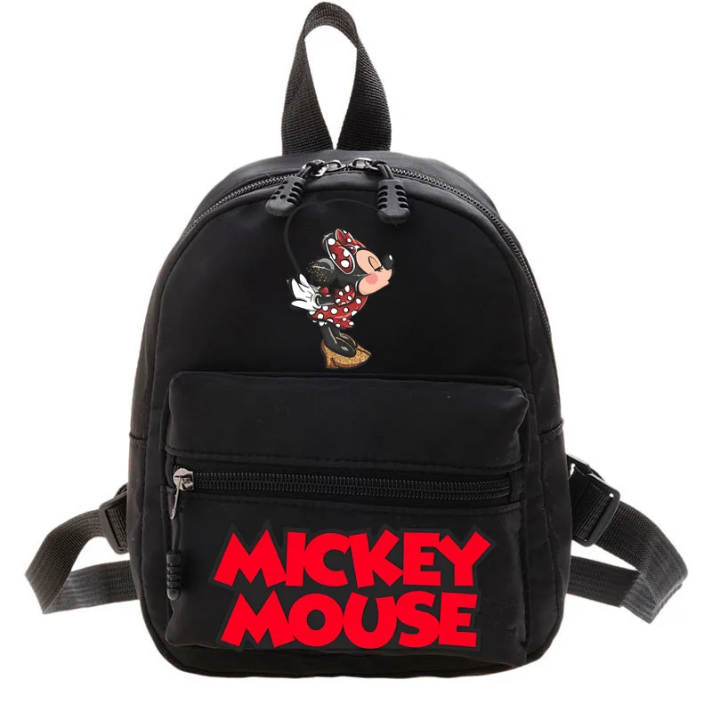 2024 Disney Mickey Minnie Women Kawaii Backpack Animation Mini Popular Teen Girls College Style Trend School Bag Fashion Fun Bag