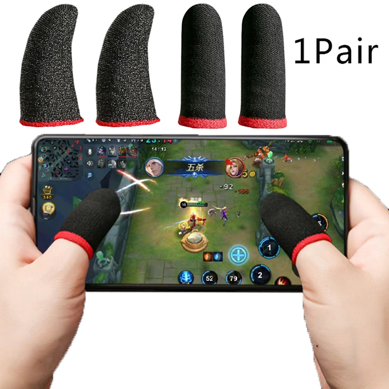 2XMobile Game Sweat-proof Fingers Gloves Touch Screen Thumbs Finger Sleeve Cover