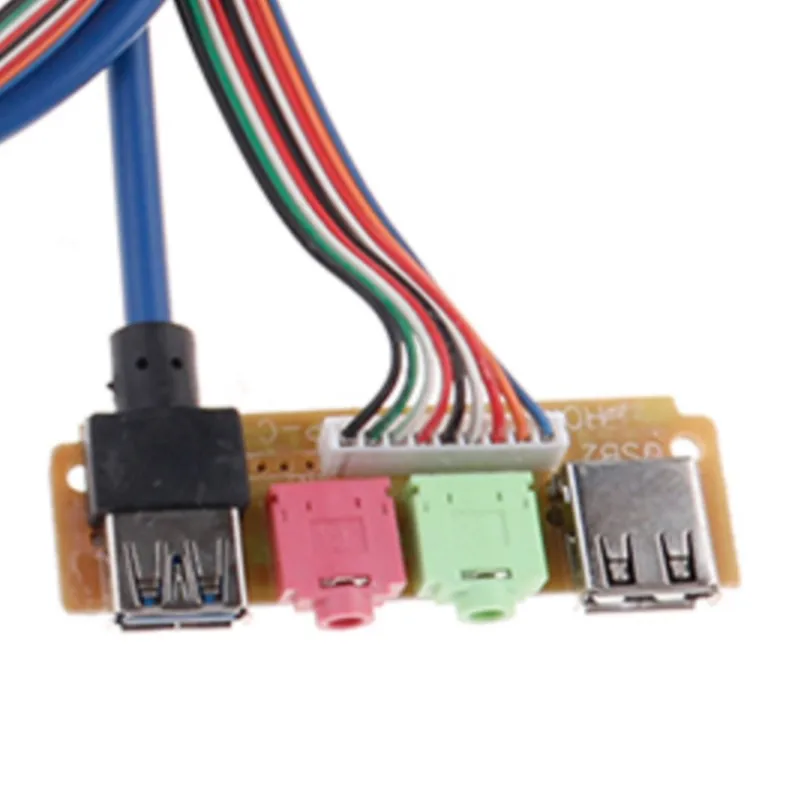 

USB 2.0+ 3.0 Port Chassis PC Computer Case Audio Front Panel Replacement Cables 70cm Computer Accessories