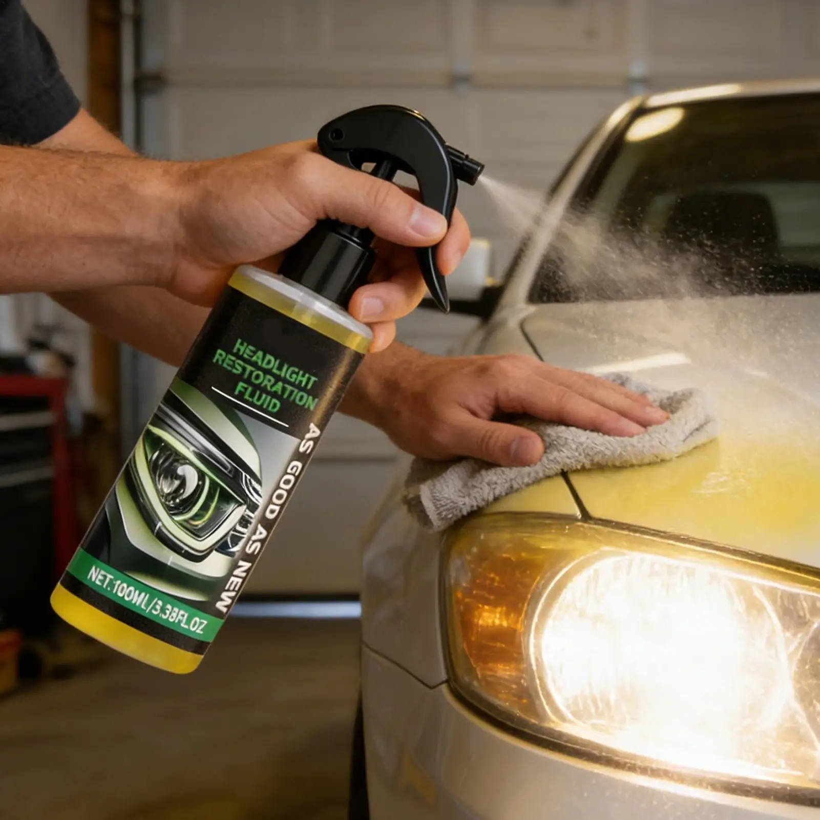 

Headlight Restoration Liquid 100ml Boost Visibility Solution Anti-Yellow Car Headlight Cleaner For Beginners Professionals