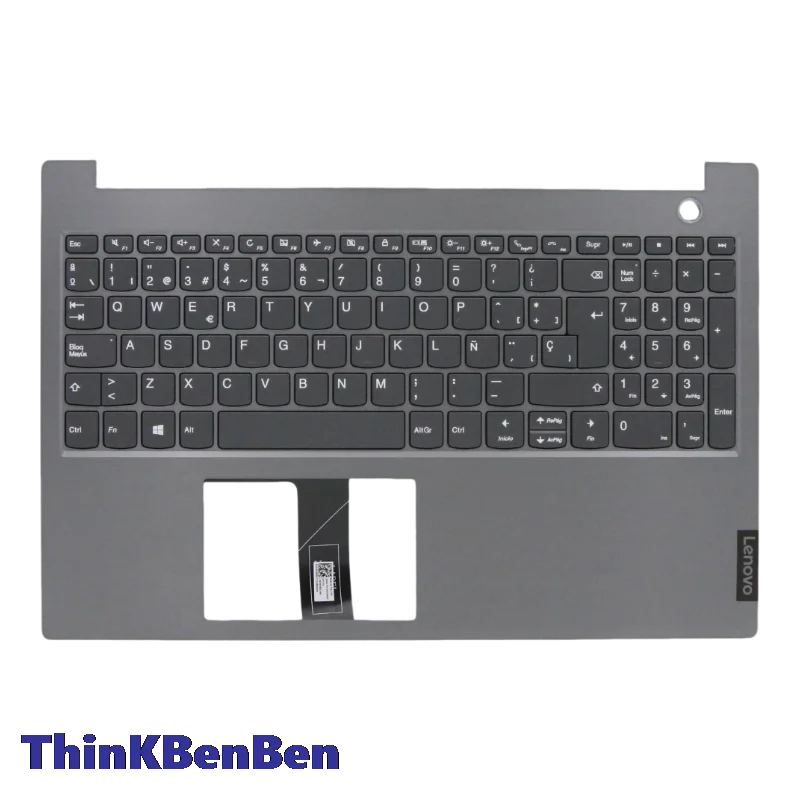 SP Spanish Keyboard With Mineral Gray Upper Case Palmrest Shell Cover For Lenovo ThinkBook 15 IML IIL Laptop 5CB0W45354