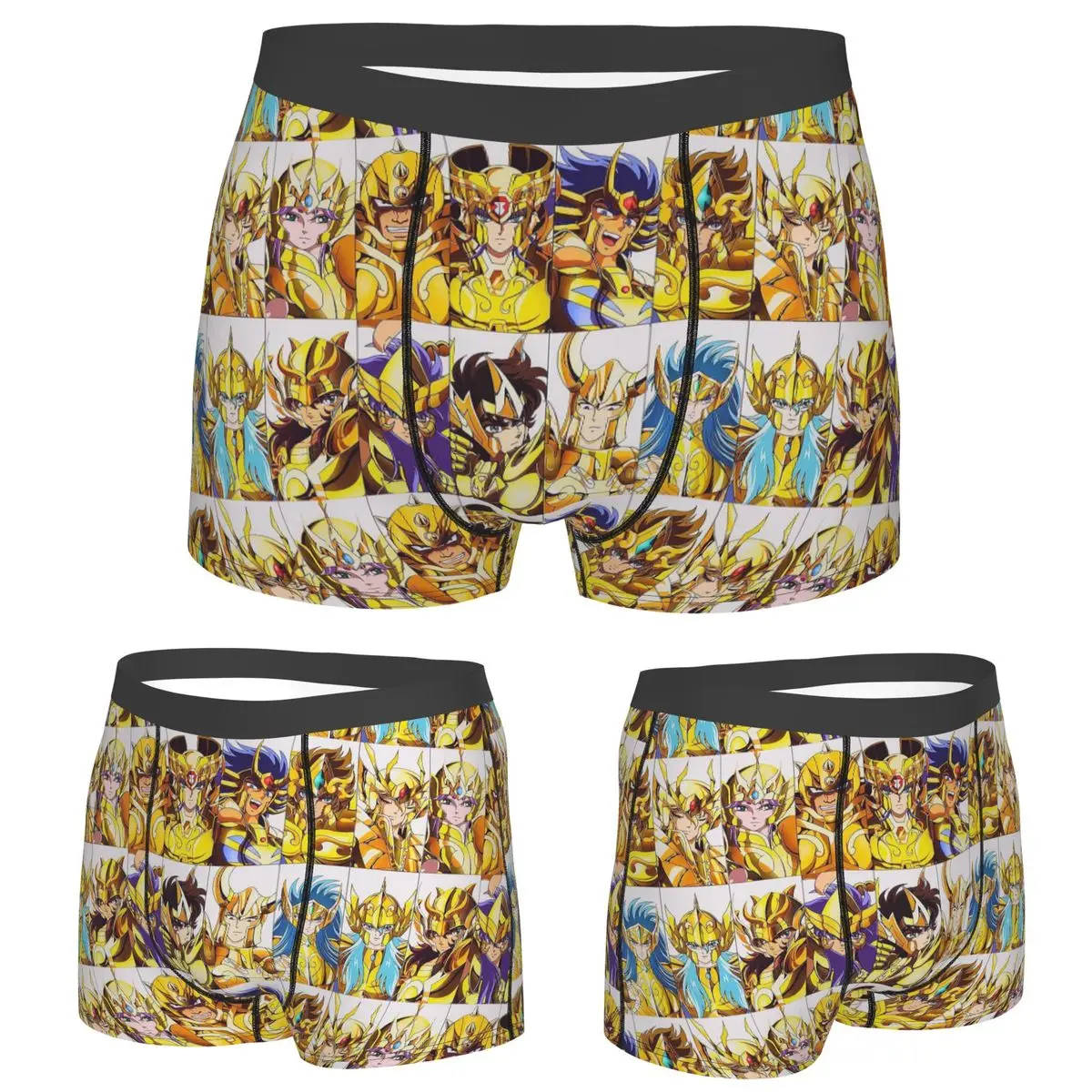 

Boxer Underpants Shorts Knights Of The Zodiac Panties Men Ventilate Underwear for Homme Man Boyfriend Gifts
