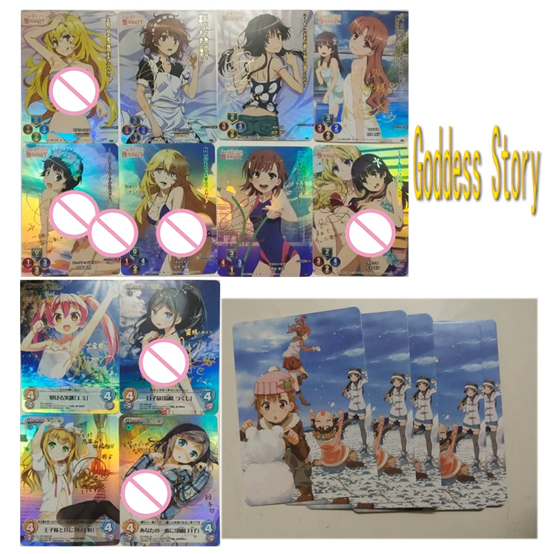 

New Anime Goddess Story Shokuhou Misaki Yuigahama Yui Misaka Mikoto Color Flashcards Game Collection Birthday Christmas Gifts