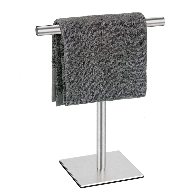 Hand Towel Ring Self Adhesive Bathroom Kitchen Towel Hand Towel Holder Bar Stick on Wall Stainless Steel Matte Black