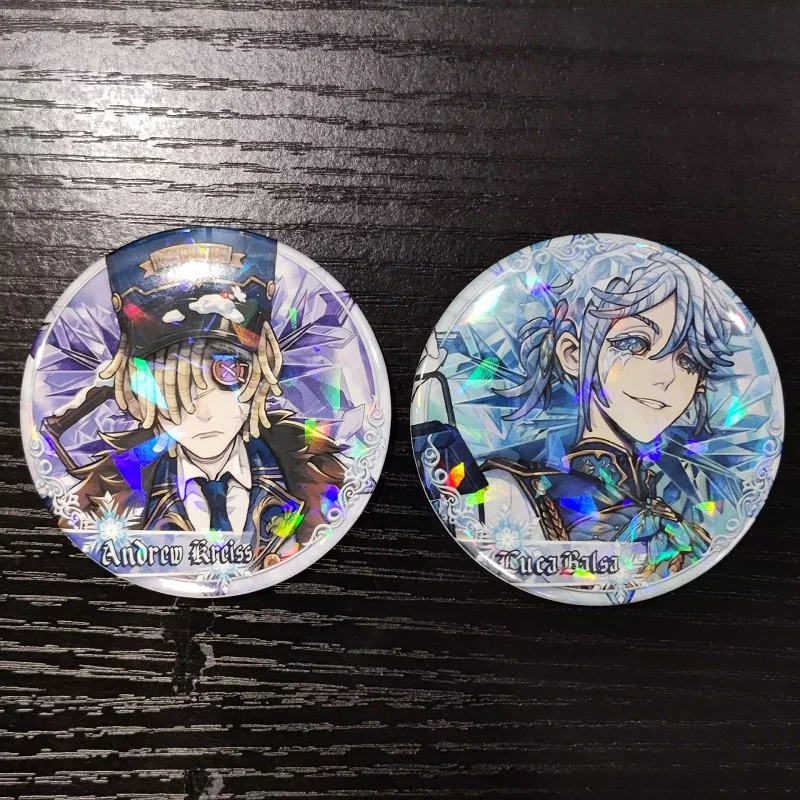 Anime Identity Ⅴ Figures Andrew Kreiss Luca Balsa Metal Badges Alva Lorenz Bag Decor Pins Toy Brooch Fans Birthday Gift