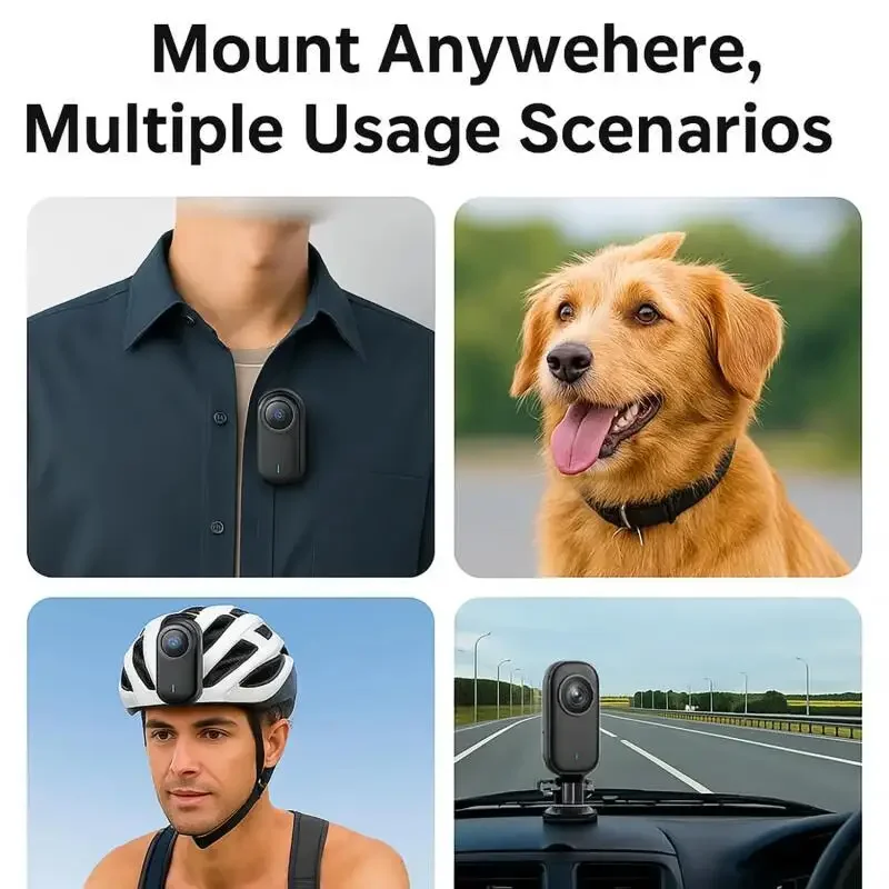 Waterprof Mini Action Camera Wifi 4K Thumb Came Bike Cam Motorcycle Sport Portable Magnetic Chest Fixed Bodycam DV Camcorder 30M