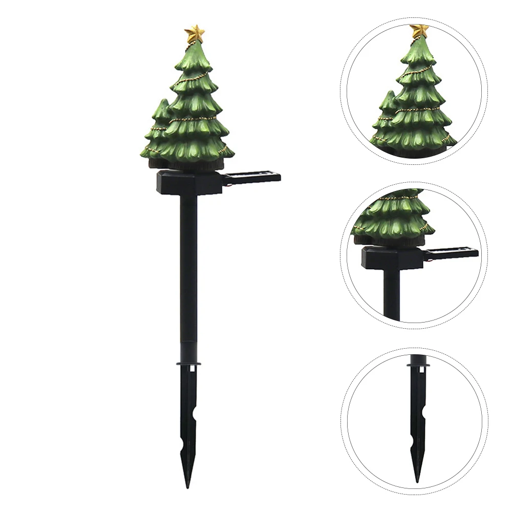 

1pc Solar Lights Christmas Tree Lawn Lamp Waterproof Led Lamp For Garden Led Solar Light Yard Path Decor Green