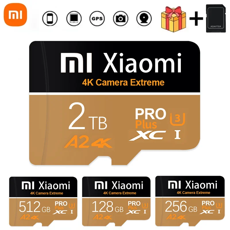 Xiaomi-tarjeta de memoria Micro SD de alta velocidad, 128GB, 256GB, 64GB, U3, A2, tarjeta Flash TF para Ps4, Ps5, cámara de teléfono, PC de mesa