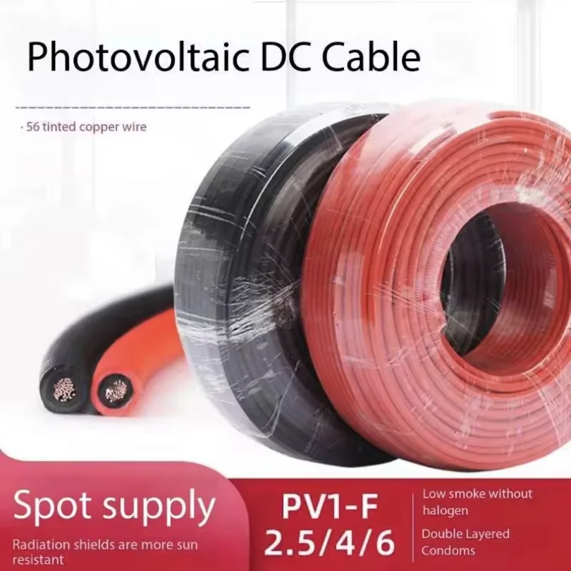 

Кабель для солнечных панелей 10AWG, луженый медный провод, для наружного применения, автомобилей, фургонов, лодок, морского транспорта, домашнего использования, 6 мм²