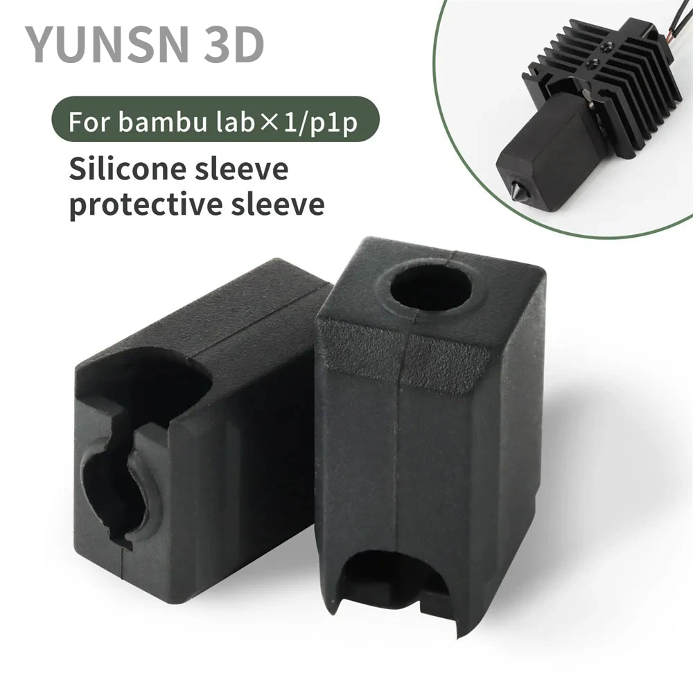 

High-temperature Wear-resistant Black Silicone Sleeves, X1, X1C, P1P Bamboo Lab Socks, 3D Printer, Hotend Extruder