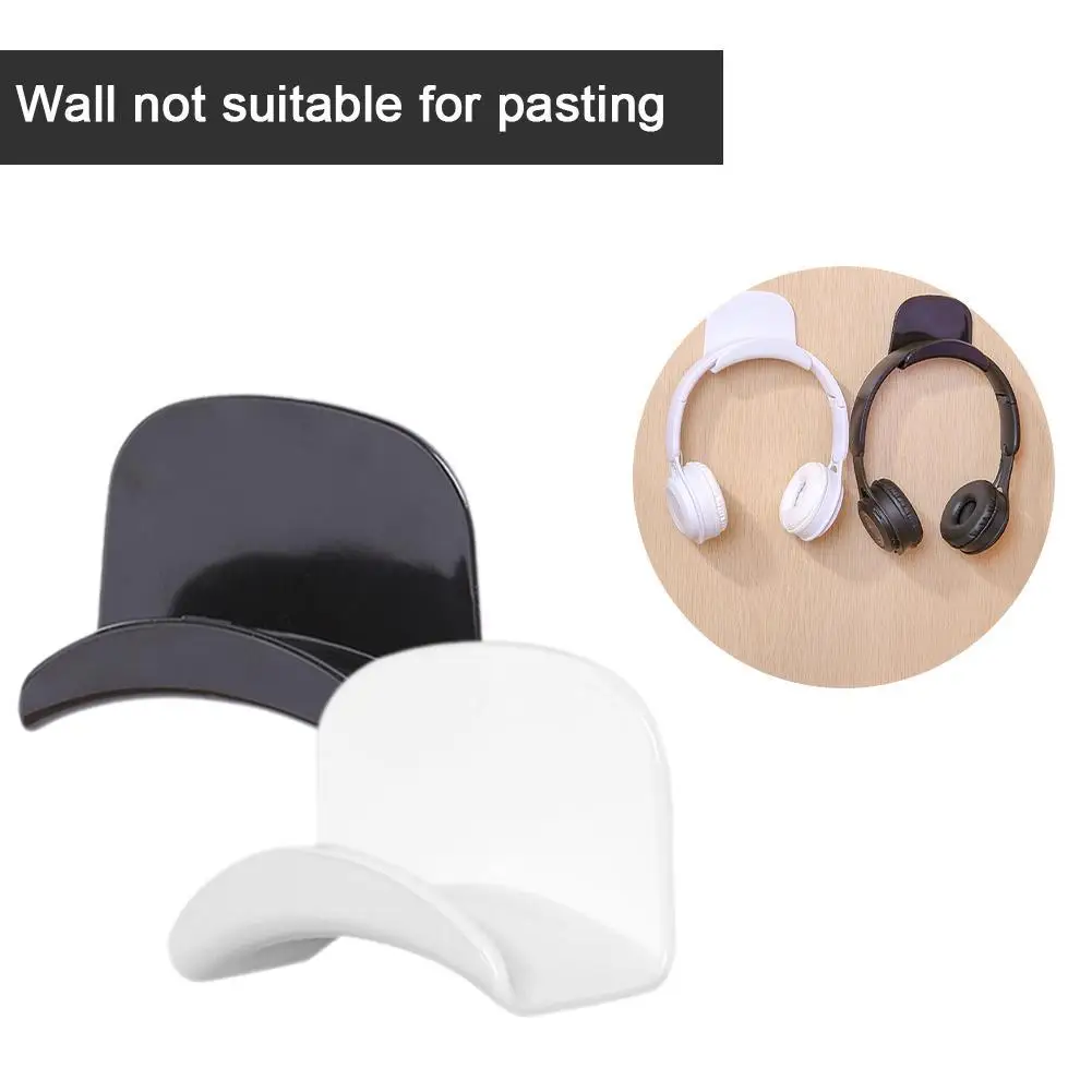 Punching-free Headset Storage Hook Holder Inbox Wall-mounted Neck Headset Storage Adhesive Stand Hook Earphone Display Holder