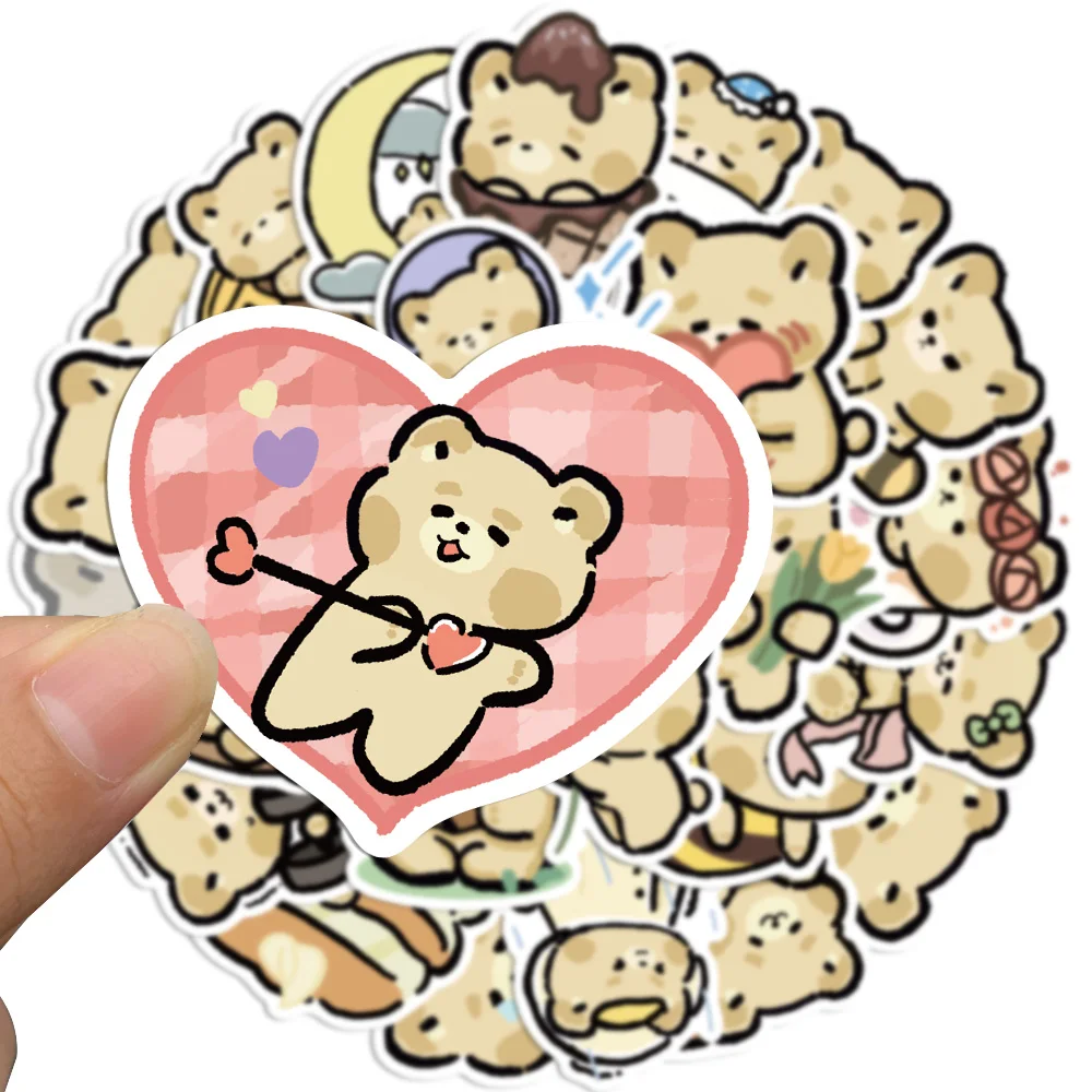 40 Stuks Kawaii Beer Stickers Voor Scrapbooking Briefpapier Laptop Gitaar Bagage Dagboek Cartoon Sticker Kinderen Speelgoed Schoolbenodigdheden