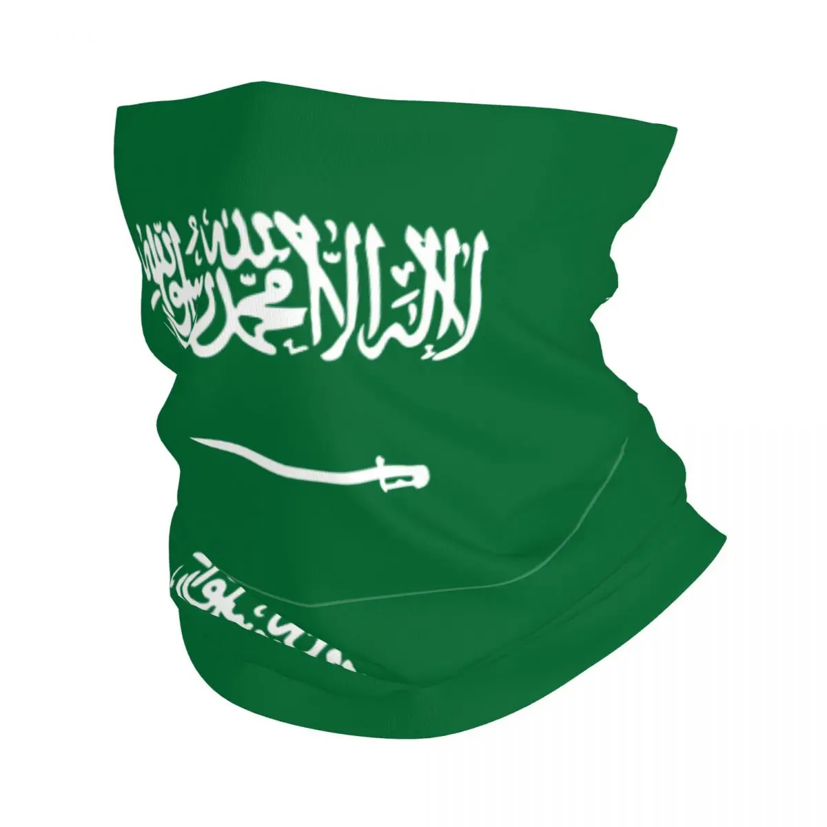 Saudi Arabia Flag Bandana Neck Cover Printed Balaclavas Wrap Scarf Multifunctional Cycling Fishing for Men Women Adult Washable