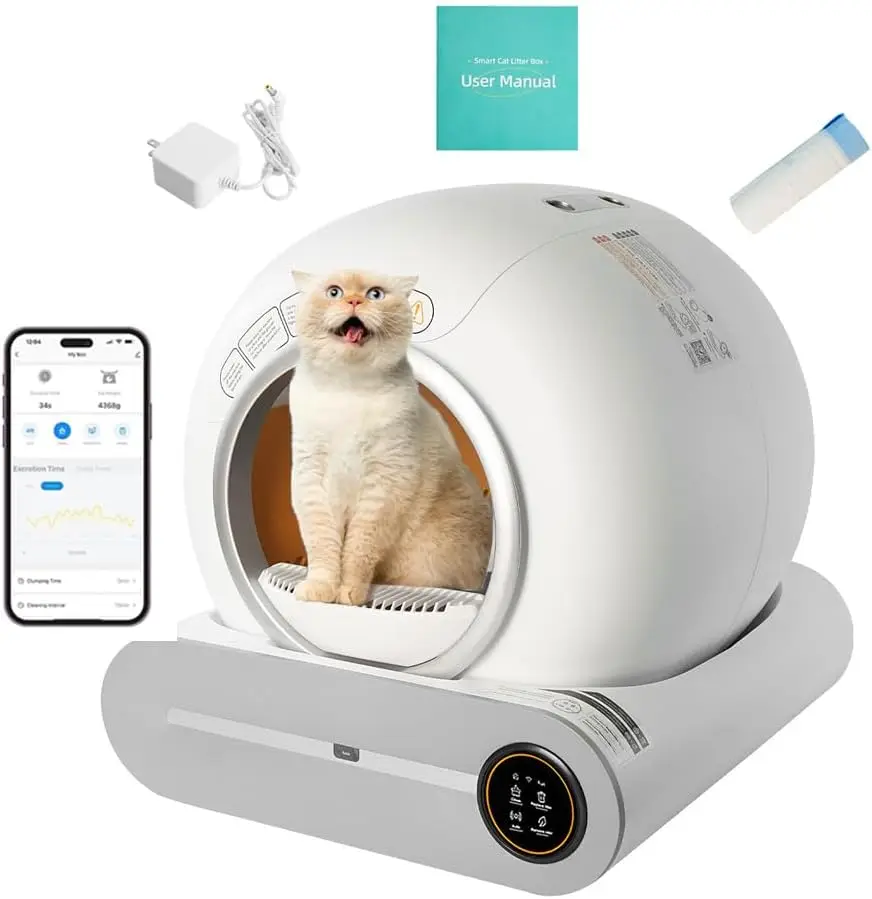 

New Design Closed Auto Clean Automatic Intelligent Electric Big Cat Litter Box Enclosure For Large Cats Self Cleaning Wifi