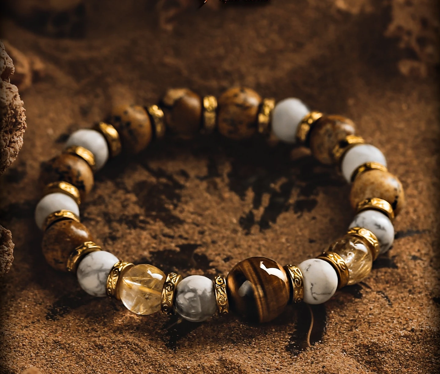 [Wheel of Time and Space] Original Design Retro Bracelet Boys Premium Bead Bracelet
