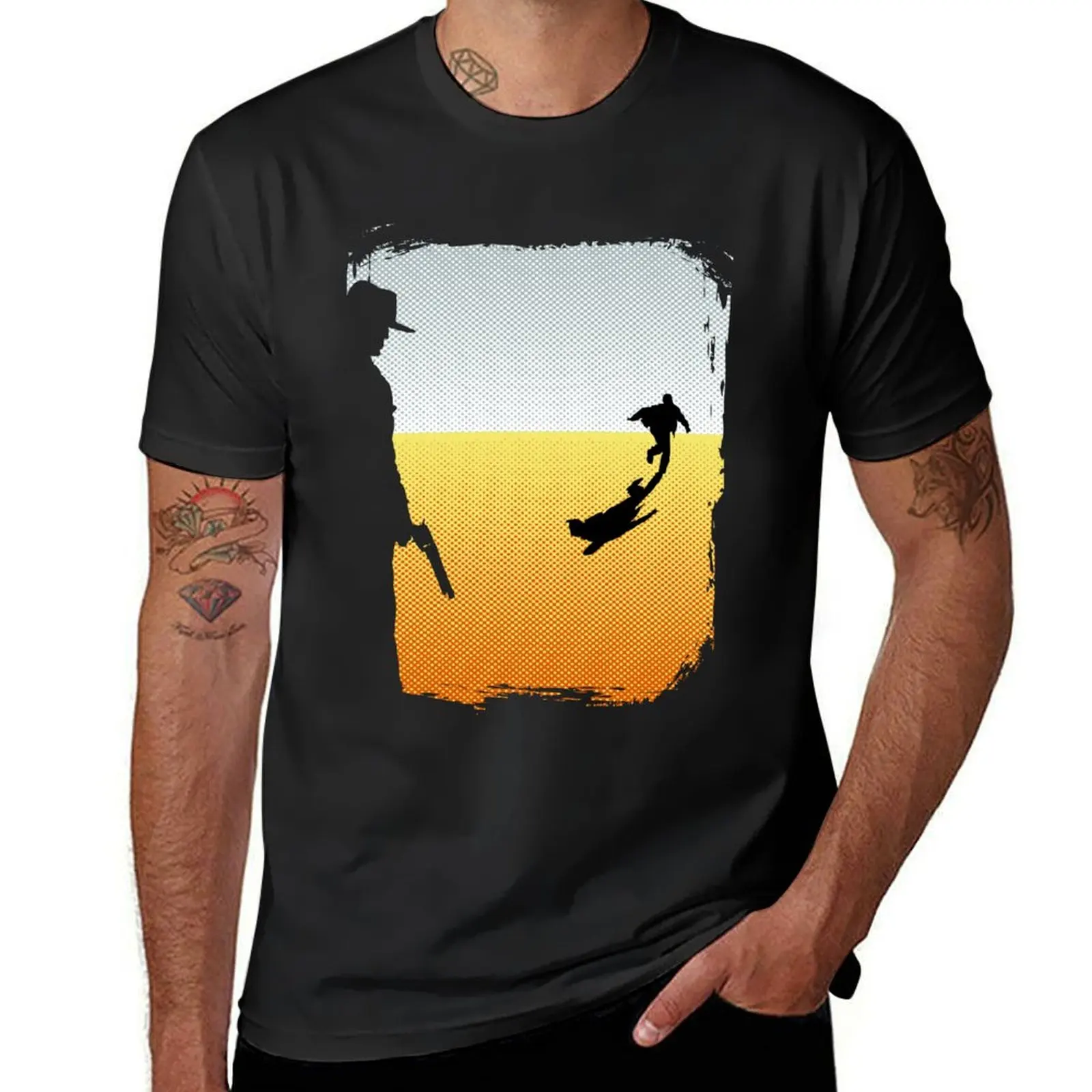 ...And the Gunslinger followed T-Shirt summer clothes sweat heavy weight t shirts for men