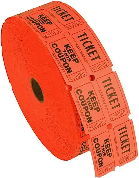 � Bunte, abreißbare Eintrittskarten, Großpackung 500 Stück Rolle, Event-Gutscheine, Coupon-Set, Verlosungs- und Lotterie-Tickets, Multipack – Detail 10