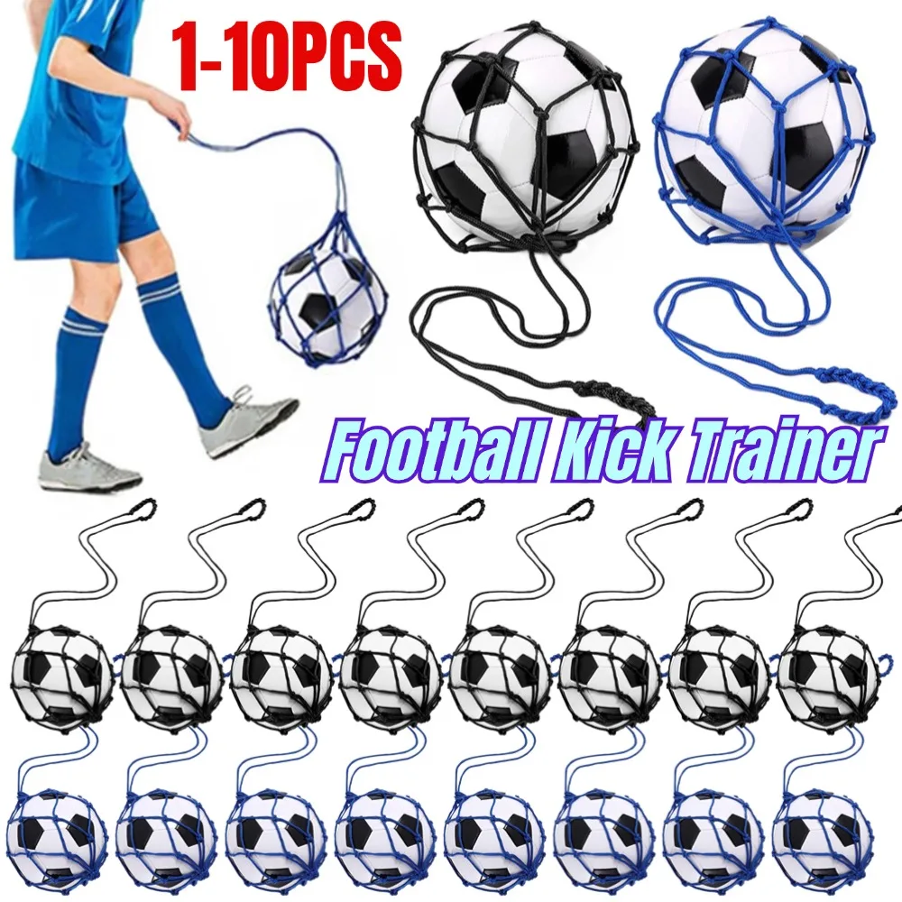 Football Kick Trainer Soccer Ball Net Kicker Fits Ball Size 3 4 5 Football Kick Throw Solo Practice Training Aid Training Equipm