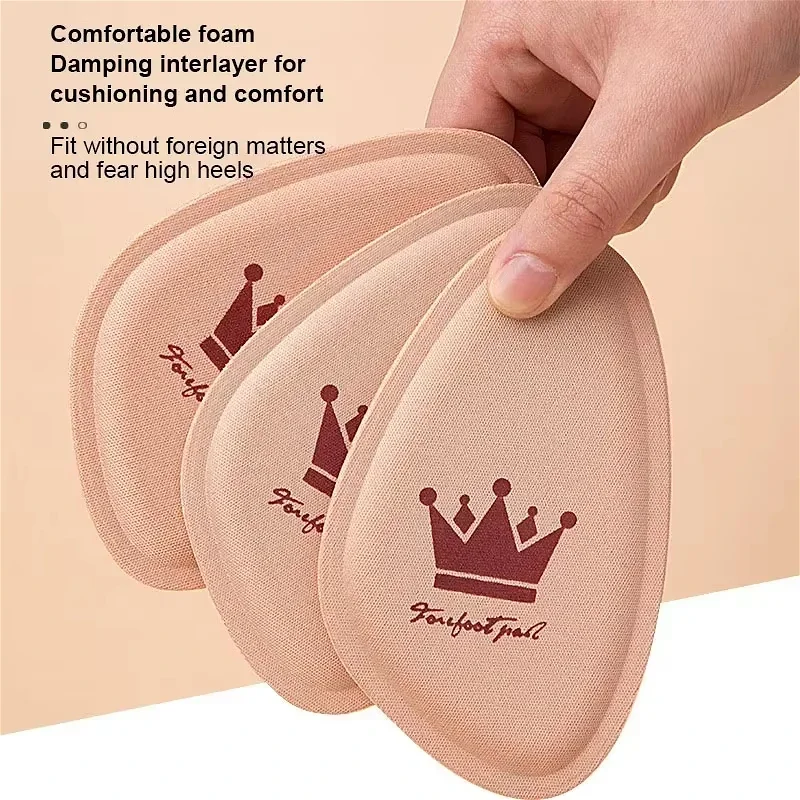 1/2pairs Vrouwen Voorvoet Pad Hoge Hakken antislip Pijnbestrijding Insert Halve Inlegzolen Ademend Zweetabsorberende Voet Pads voor Schoenen