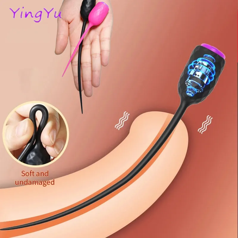 Vibrating Urethral Plug for Men Catheter Penis Plug Sex Toys Urethra Dilator Prostate Massager Dildo Vibrator Penis Training Toy