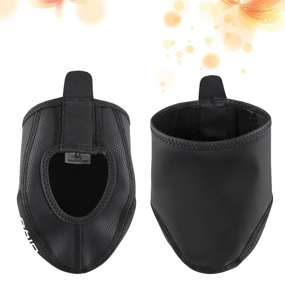 

1 Pair Cycling Shoe Covers Half Toe Overshoes Warm Waterproof Shoes Cover For Cycling Anti-Slip Outdoor -S