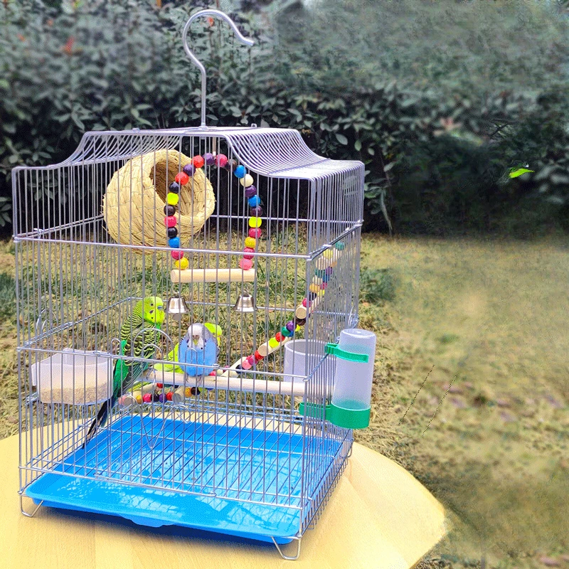 Budgie Canary Portable Bird Cages Villa Park Carrier Parrot Bird Cages Breeding Metal Gabbia Per Uccelli Pet Products WZ50BC