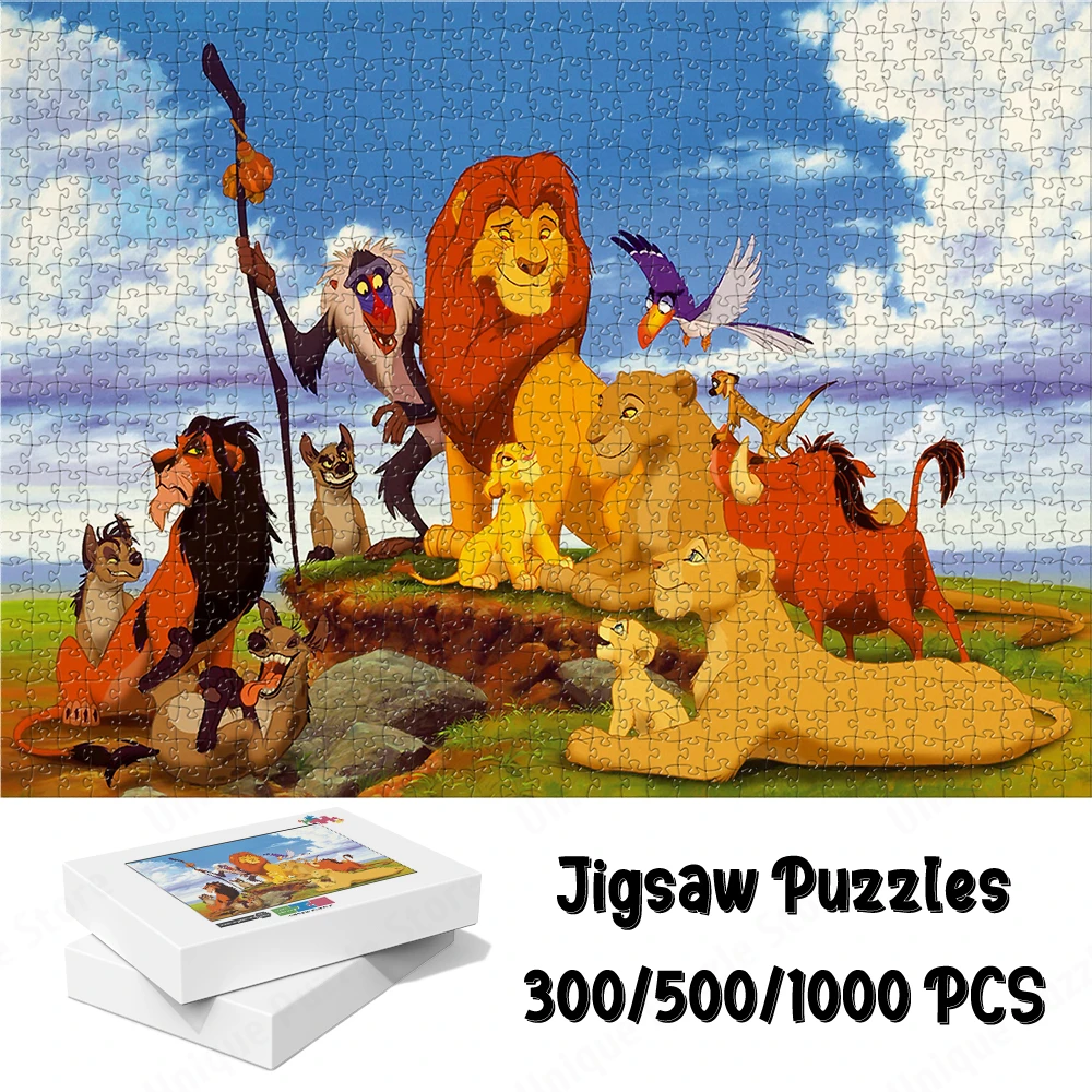 

Simba The Lion King Unique Design Puzzle Classic Cartoon Movie Large Adult Jigsaw Disney Series Character Lion Cubs Toys Hobbies